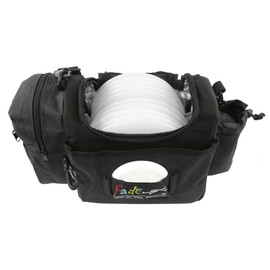 Mint Discs Fade Gear Crunch Box Disc Golf Bag | Black | Beginner Disc Golf Bag | 14+ Disc Capacity | Shoulder Strap & Harness Option