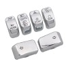 Trichtu Mount 6Pcs Chrome Hand Control Button Switch Cap For