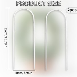 2PCS U-Shaped Clear Acrylic Trellis, 13.7X4'' U-Style Garden Plant Support for Vine, Ivy, Hoya 丨Clear Plant Trellis for Potted Climbing Plants U Shape