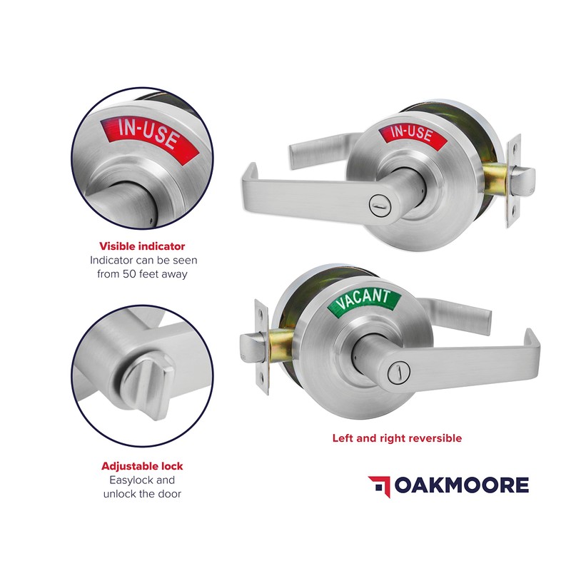 OAKMOORE Commercial Door Handle | Vacant Occupied & Commercial Restroom