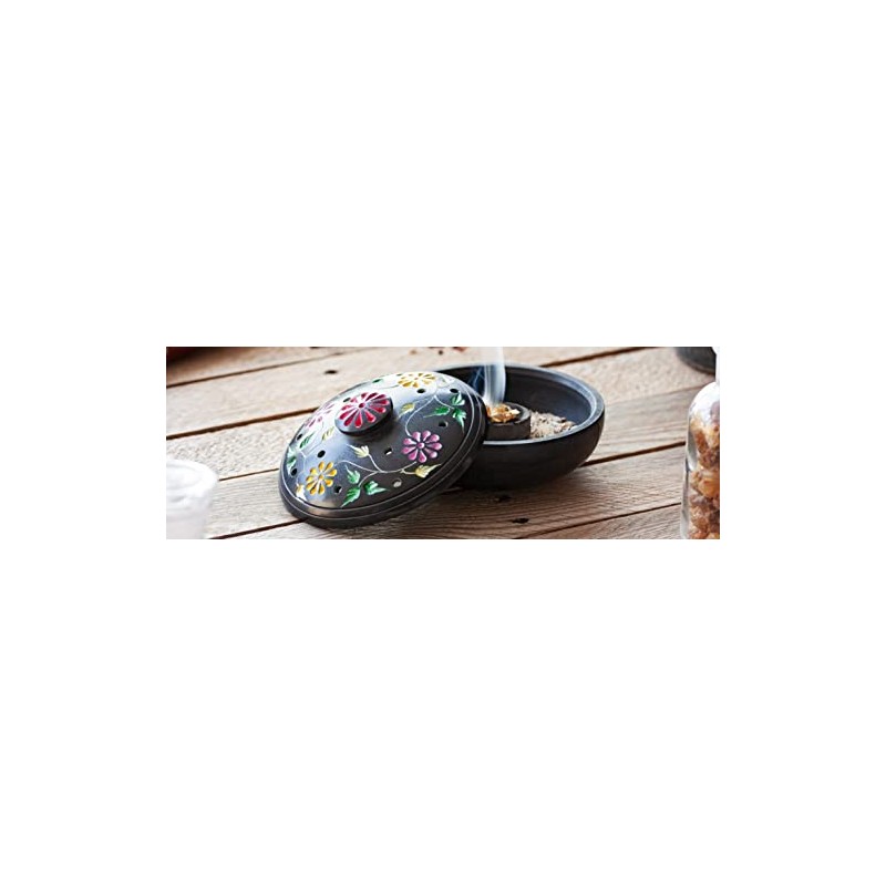 Padma Decorative Ash Catcher, Dish with Lid, Incense Stick Holder,