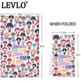 LEVLO Korean Group Army Kitchen Towel K-pop Army Members Fans Gift Army Members Name Tea Towel K-pop Lover Housewarming Gift (Army Towel)