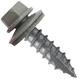 #14 Metal ROOFING SCREWS(250) Screws x 1" PEWTER GRAY/SLATE GRAY Hex Head Sheet Metal Roof Screw. Self starting/tapping metal to wood sheet metal screws - EPDM washer. for corrugated roofing