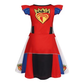 Jurebecia Girls Nightgowns Descendents Evie Nightdress for Toddler Kids Pajamas Nightie Dress Sleepwear 3-4 Years Red