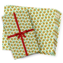 Sunflowers Watercolour - Wrapping Paper, Gift Wrap (Pack of 5 Sheets) by Finger prints