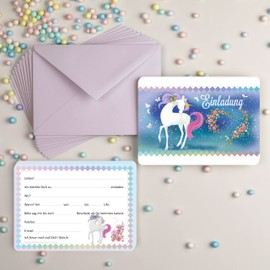 Art Nuvo Nuvo – 10 Invitation Cards for Children's Birthday Party with Coloured Envelopes, KG_07