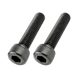 POSH M8X35 900835-K2 Motorcycle Cap Bolts, Stainless Steel, Black, 2 Pieces