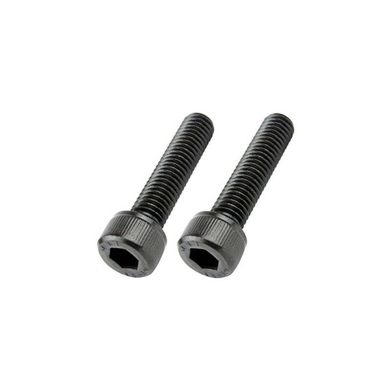 POSH M8X35 900835-K2 Motorcycle Cap Bolts, Stainless Steel, Black, 2