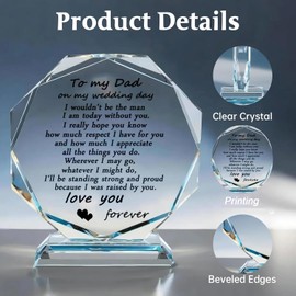 Father of The Bride Gift from Groom - Wedding Statues for Dad - 'I Wouldn't Be The Man I Am Today'