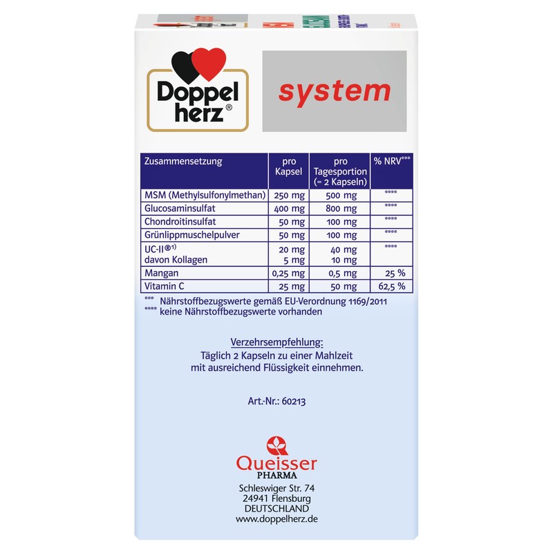 Doppelherz System MSM Glucosamine - Vitamin C contributes to normal
