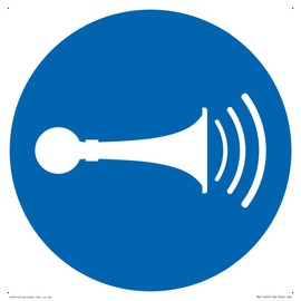 Mandatory: Sound horn Sign - 200x200mm - S20