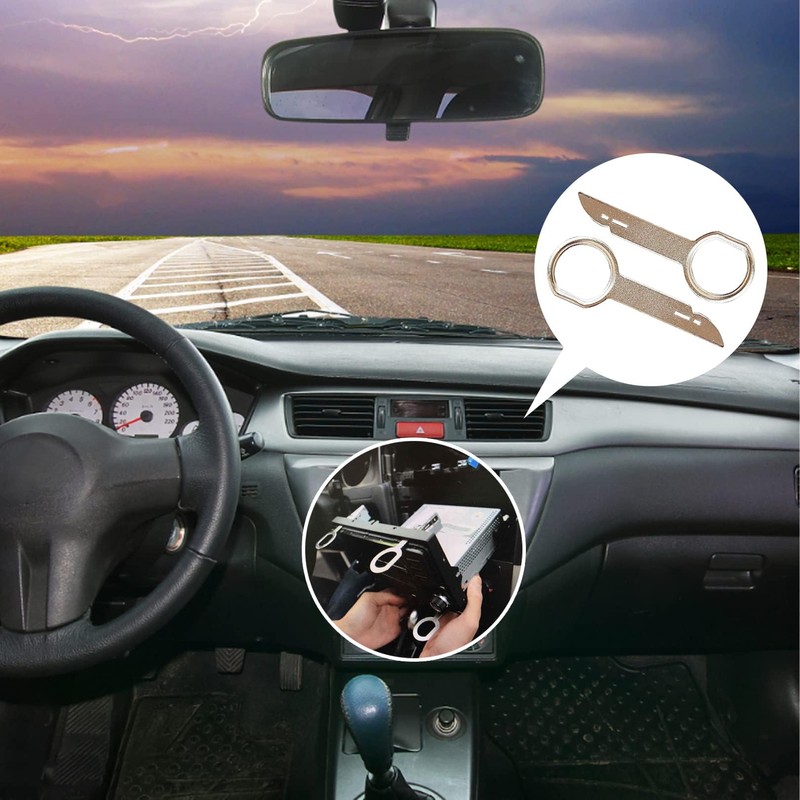FAST-FX 4 Pcs Radio Release Key Extraction Tool, Radio Removal
