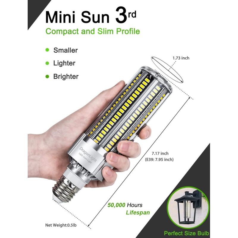 DragonLight 54W Super Bright Corn LED Light Bulb (400 Watt