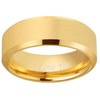 Crownal 6mm 8mm 18K Gold Tungsten Wedding Couple Bands Rings