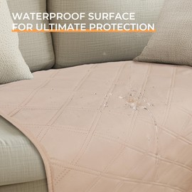 Luciphia 100% Waterproof Couch Cover Blanket for Dogs Anti-Slip Pet Couch Protector Sofa Mat Puppy Cat Blanket with Non-Slip Bottom, Beige, 30x70 Inch