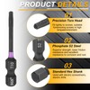 sourcing map 2pcs T10 Torx Head Impact Screwdriver Bits 1/4"