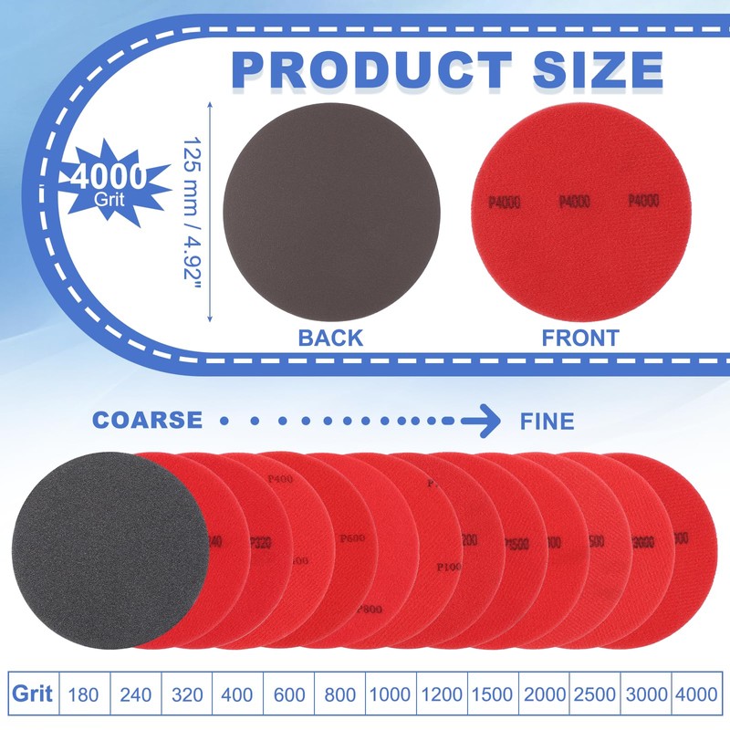 YELARXI Bowling Ball Sanding Pads, Hook and Loop Sanding Sponge