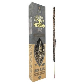 Fragrances & Sens - Natural White Musk Incense Sticks Herbio, Handmade, Ecocert Certified, Long Burning Time (60 Minutes)