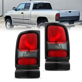 BUNKER INDUST Tail Light Assembly Compatible With 1994-2001 Dodge Ram 1500/1994-2002 Ram 2500/3500 Rear Brake Tail Lamp, Driver & Passenger Side (Bulbs Not Included)
