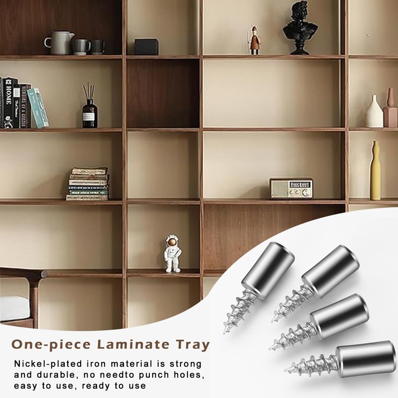 Pack of 50 Self-Tapping Screw Shelf Support Nickel Shelf Support
