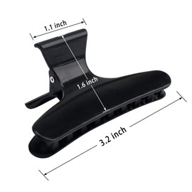 12 Pack Black Butterfly Hair Clips for Styling Sectioning Pro Hair Claws Clamps Clips for Cutting, Styling, Sectioning, Coloring Hair Styling Clips Hair Accessories for Women Girls