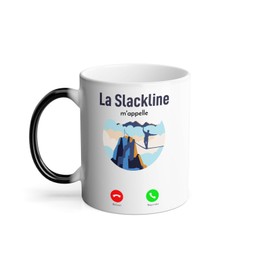 Thermoreagierende Tasse Magische Tasse – Die Slackline M'Appelle Abenteuer Sport Outdoor – 325 ml