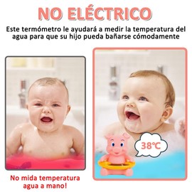 BAYLOVE Termómetro Flotante para Bañera, Termómetro del Baño de Niño con LED Pantalla, Visualización Precisa de La Temperatura del Agua, Seguro y Fiable, Simpático Juguete de Baño(Cochinillo rosa)