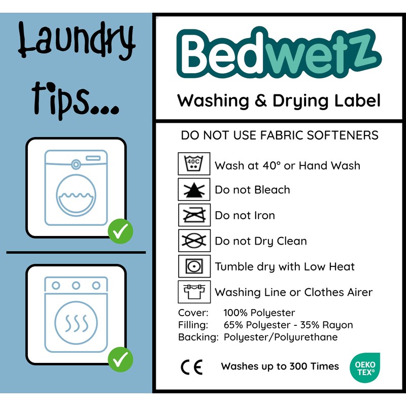 Bedwetz Potty Training Bed Pads, Waterproof Mattress Pad Protector for