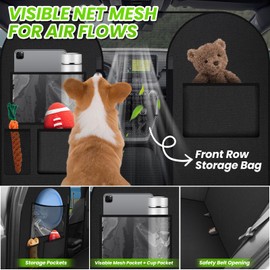 Shademax Dog Car Seat Cover for Back Seat, Backseat Dog Cover for Toyota RAV4 2013-2025 2026/Honda CRV 2017-2022 Accessories, Waterproof Oxford Pet Hammock for Car SUV Seat Protector with High Barrier