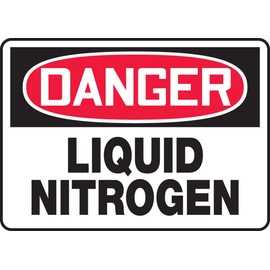 DANGER LIQUID NITROGEN 10" x 14" Plastic Sign