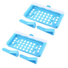 Beufee 2 Pack Hanging Trash Bag Holder, Trash Bag Holder Foldable Plastic Garbage Bag Rack Durable Trash Bag Holder over Cabinet Ideal for Kitchen Cupboard Bathroom Drawer, 20.8 X 11.5cm