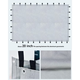 FoundGo 8x10 ft Canvas Tarp 22 Mil Tarps 14 oz Canvas Tarpaulin Heavy Duty Cloth Water/UV Resistant Cover with Rustproof Grommets & Ropes for Cars，Roofs，Boats,Camps,Sunshades，Moisture Barrier - Grey