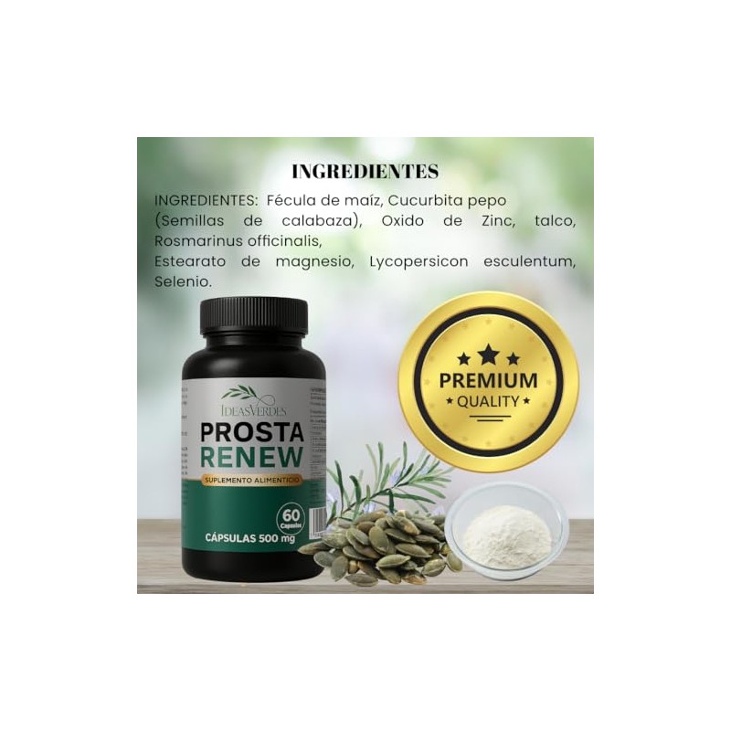 Suplemento Naturista Próstata Extractos Herbales Naturales Formula Patentada Superior Salud
