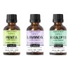 3 Pack Aceite Esencial Puro Lavanda Menta Eucalipto 30ml C/u