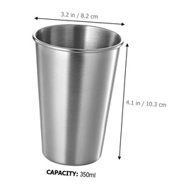 Ciieeo 5pcs Stainless Steel Water Mugs Metal Drinking Cups for Juice and Cold Beverages for Home and Bar Use Lightweight and Portable for Outdoor Activities