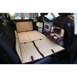 Heart Horse Non-Inflatable Car Mattress - Folding SUV Truck Back Seat Mattress for Travel, Camping and Large Dog Car Seat Cover (with Adjustable Bracket),Beige White