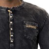 Guinness Classic Washed Black Henley Shirt,Black,Large
