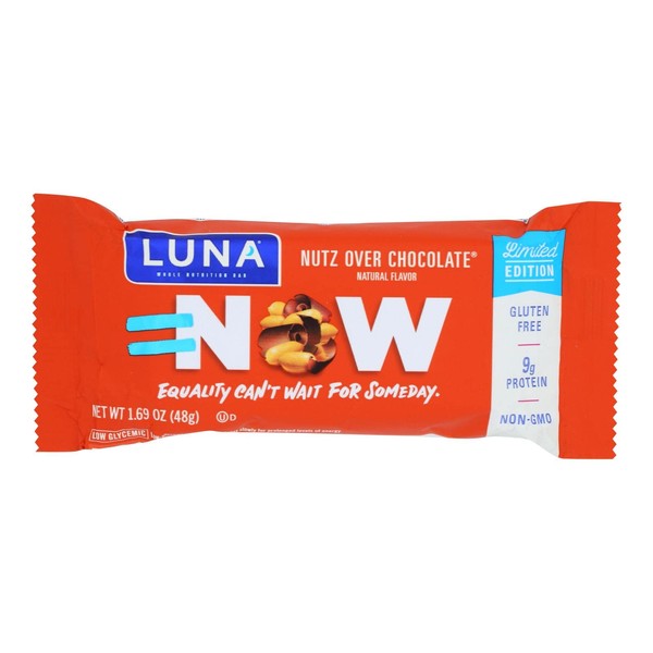 Luna Nutz Over Chocolate Bar - 1 Bar, pack of 15