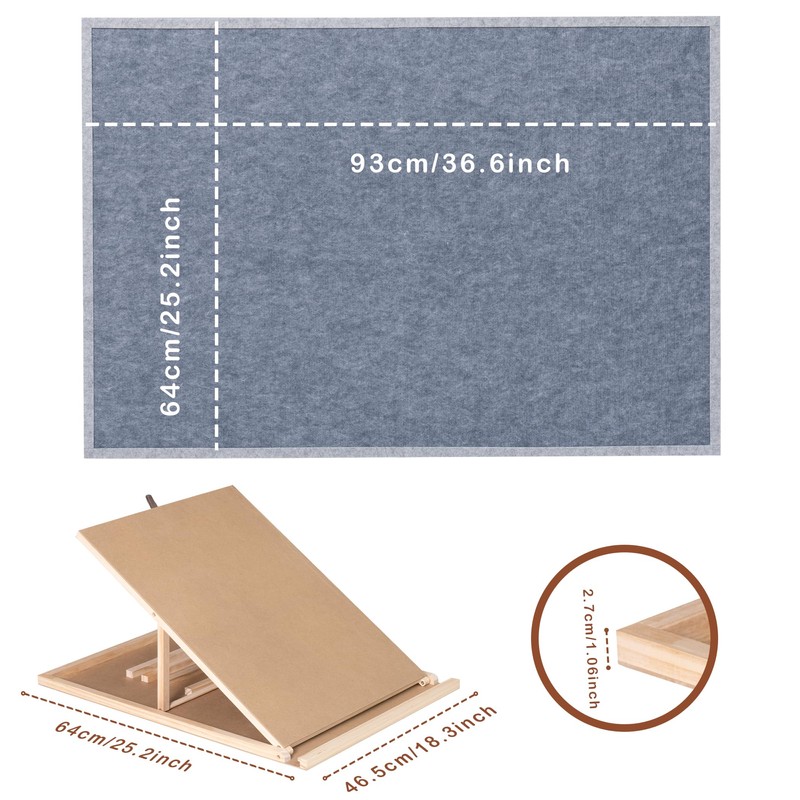 Tektalk Foldable Jigsaw Puzzle Board with 4 Angle Adjustable Bracket/Stand,