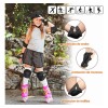 7pcs Kit De Protección De Patín Niños Con Casco Rodillera