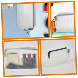 IWOWHERO 2pcs Portable Makeup Bag Large Capacity Storage Organizer for Travel Soft Pressure-Resistant Material Double Zipper Design Compact Toiletry Bag for Daily Use