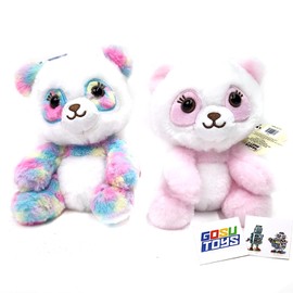 Panda Party 6.5 Plush (2 Pack Assorted) and 2 Gosutoys Stickers