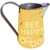 Primitives by Kathy Rustic Tin Pitcher, Small, Bee Happy