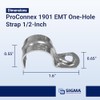 SIGMA ENGINEERED SOLUTIONS ProConnex 1901 EMT One-Hole Strap, 1/2-Inch, 100-Pack
