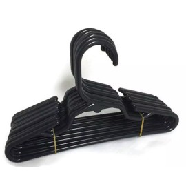 DDB Dog Clothes Hangers Small Pet Clothes 7 inches wide 12 (1 Dozen) Black