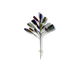 The Big Daddy Bottle Tree | Yard Garden Decor | Simple 2pc Assembly | No Tools Required | Displays 25 Bottles | 5 ft Tall | Heavy Duty Welded Solid Raw Steel | Unpainted | Made in Mississippi USA