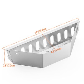 onlyfire Char-Basket Pack of 2, 430 Stainless Steel Charcoal Baskets for Direct and Indirect Grilling, Charcoal Basket for Weber 57 cm Kettle Grills, Charcoal Briquet Holders, Charcoal Baskets,