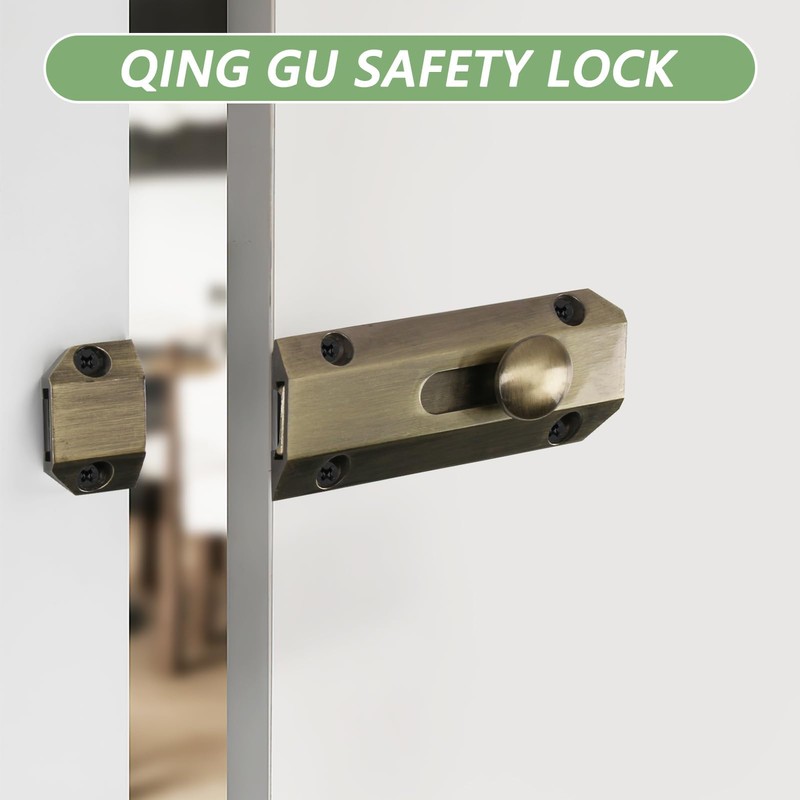 2 Pack Barrel Slide Door Bolts 4 Inch Heavy Gate