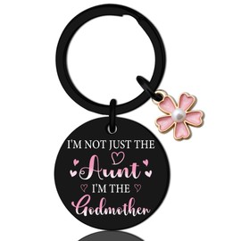 OWIGIU Godmother Proposal Gift God Mother Gifts for Women Will You Be My Godmother Keychain Godparents Proposal Gifts From Godchild Baptismal Birthday Christmas Gift for God Mother