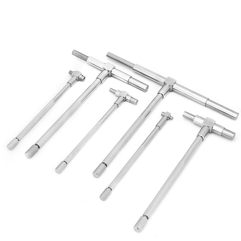 6Pcs/Set Telescopic Gauge 8-150mm Adjustable Inner Diameter Gauge Micrometer Measuring